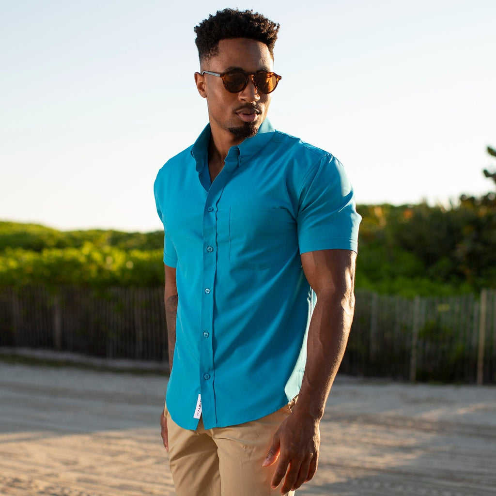 RSVLTS Cool Water KUNUFLEX Short Sleeve Shirt — detail 6