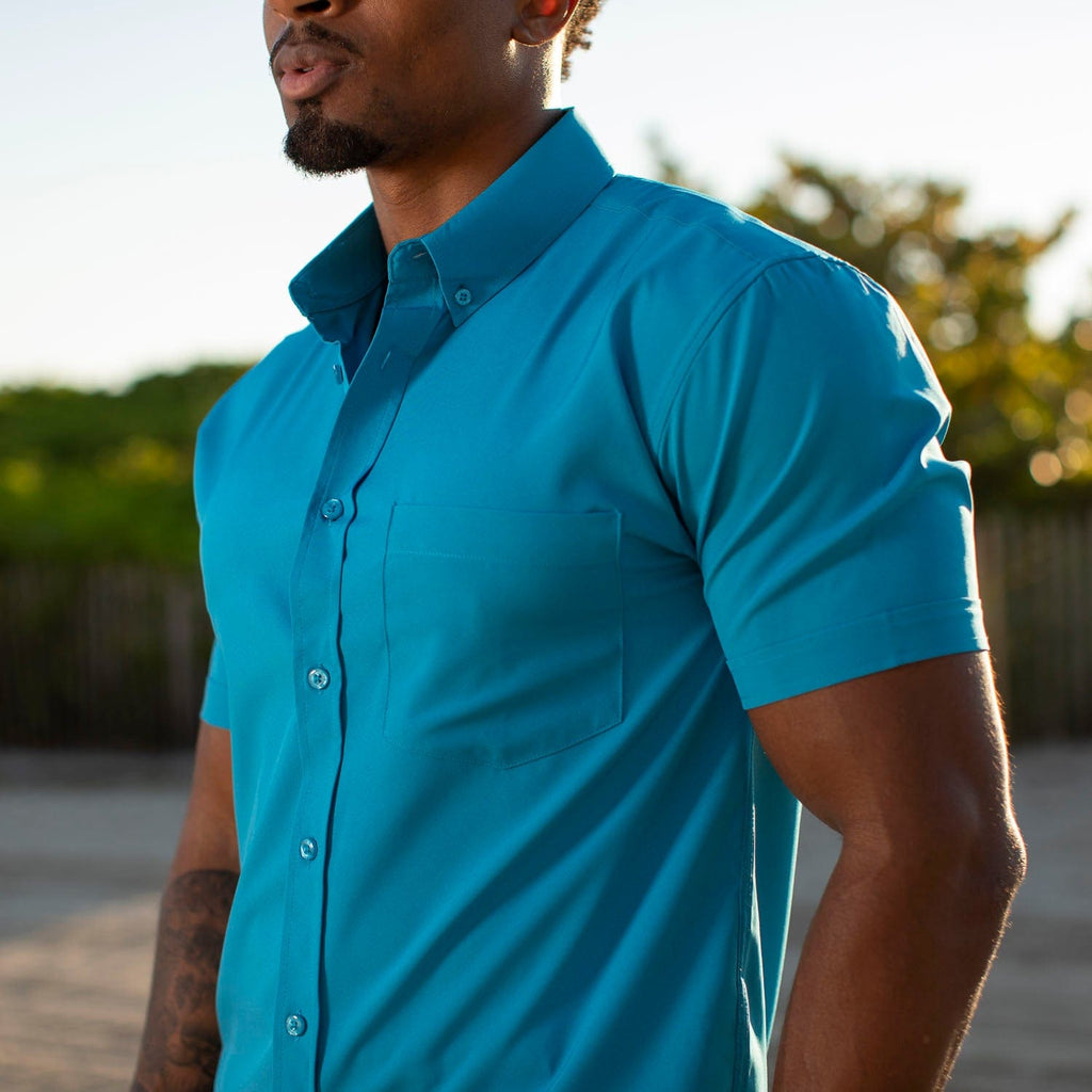 RSVLTS Cool Water KUNUFLEX Short Sleeve Shirt — detail 4