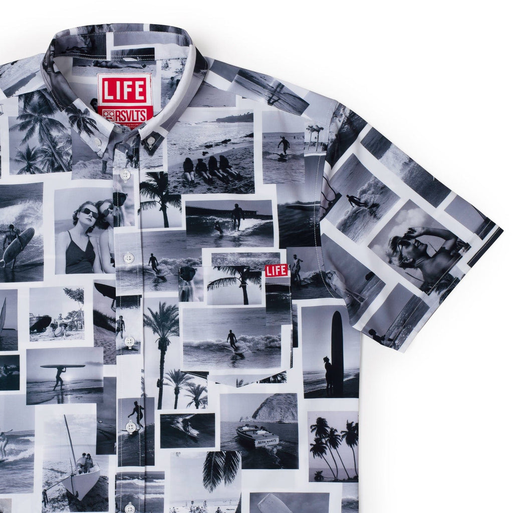 RSVLTS The Good Life KUNUFLEX Short Sleeve Shirt in White — front view