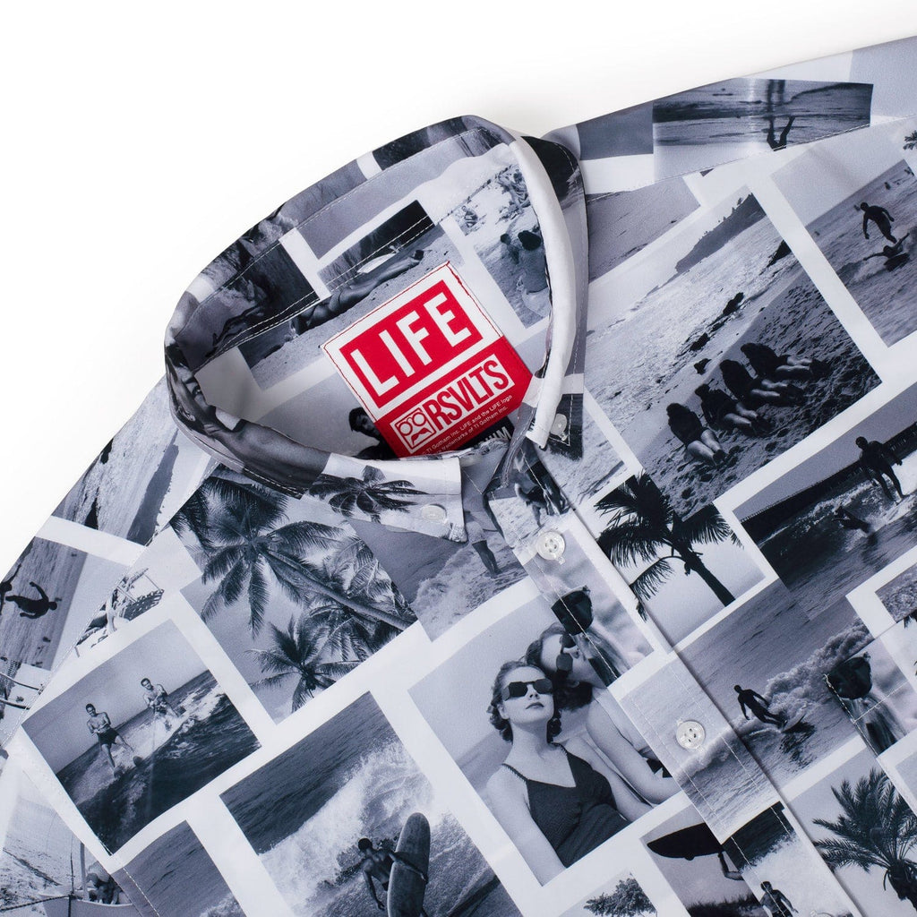 RSVLTS The Good Life KUNUFLEX Short Sleeve Shirt in White — detail 4