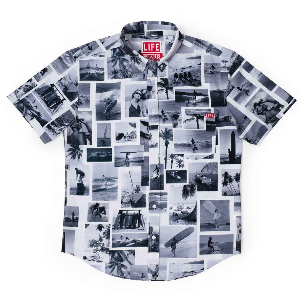 RSVLTS The Good Life KUNUFLEX Short Sleeve Shirt in White — detail 2