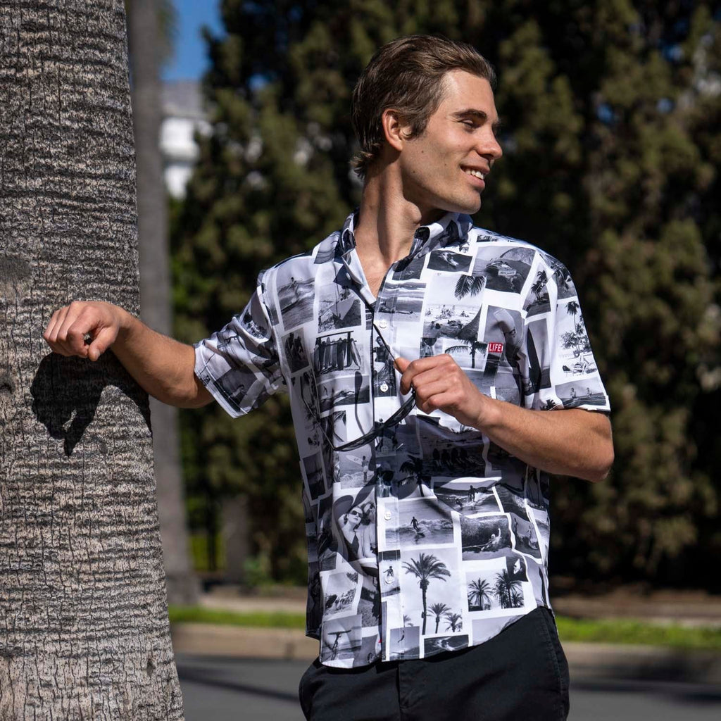 RSVLTS The Good Life KUNUFLEX Short Sleeve Shirt in White — detail 3