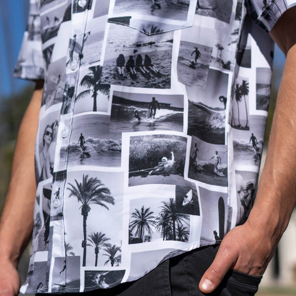 RSVLTS The Good Life KUNUFLEX Short Sleeve Shirt in White — detail 5