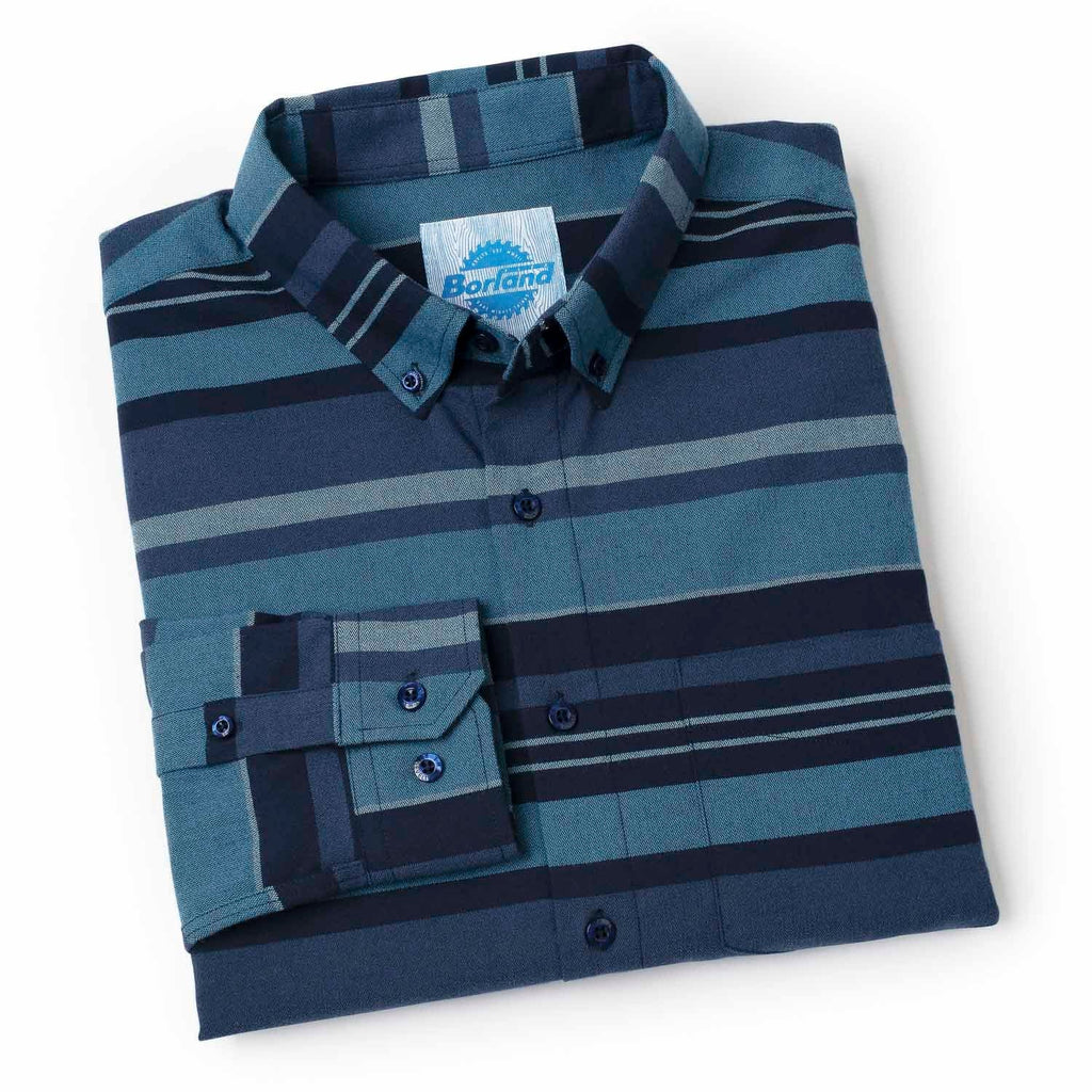 RSVLTS The Bodhi BorlandFlex Long Sleeve Flannel in Blue — detail 8