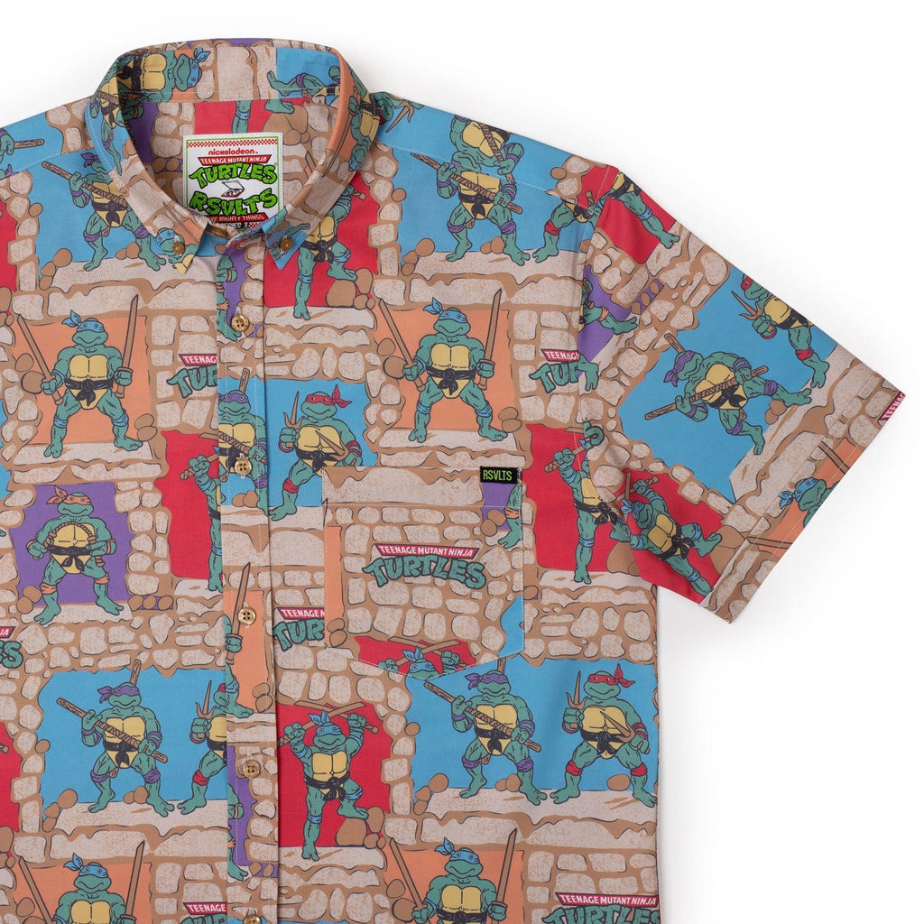 RSVLTS Cowabunga Covers KUNUFLEX Short Sleeve Shirt in Multicolor — front view