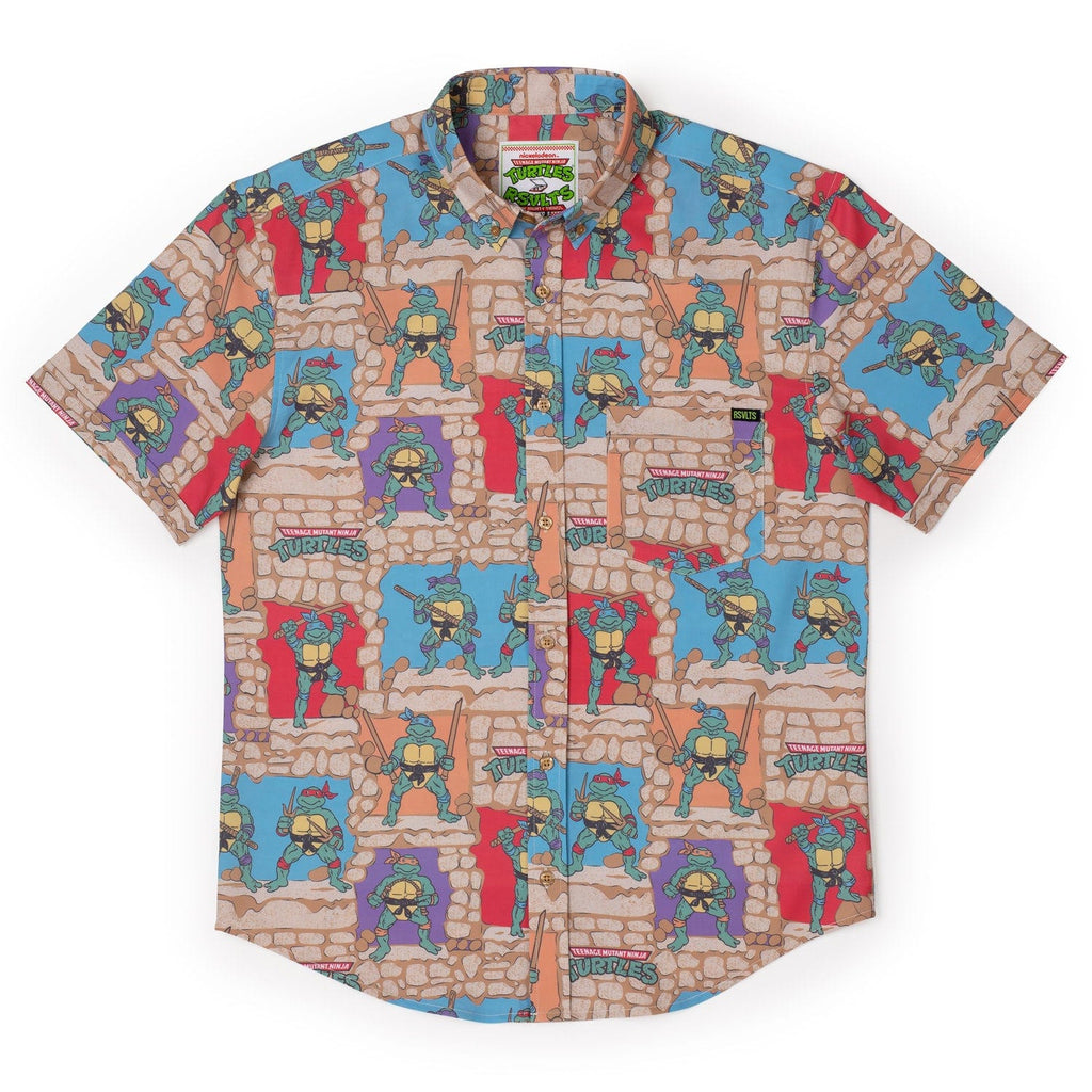 RSVLTS Cowabunga Covers KUNUFLEX Short Sleeve Shirt in Multicolor — detail 6