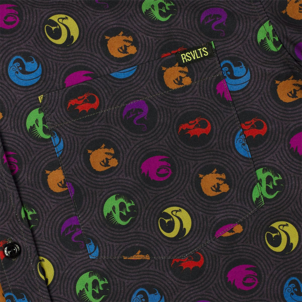 RSVLTS Sizzlin' Sigils KUNUFLEX Short Sleeve Shirt in Gray — detail 6