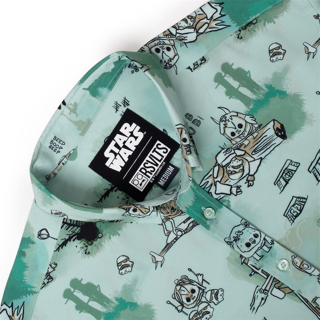 RSVLTS Ewok Warriors KUNUFLEX Short Sleeve Shirt in Green — detail 6