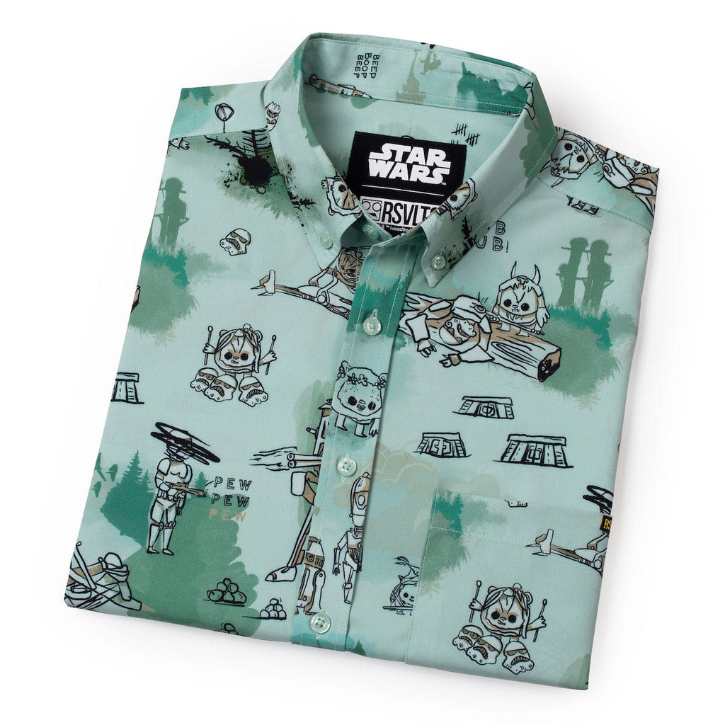 RSVLTS Ewok Warriors KUNUFLEX Short Sleeve Shirt in Green — detail 9