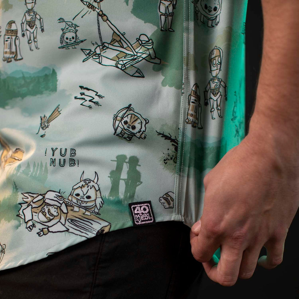 RSVLTS Ewok Warriors KUNUFLEX Short Sleeve Shirt in Green — detail 7