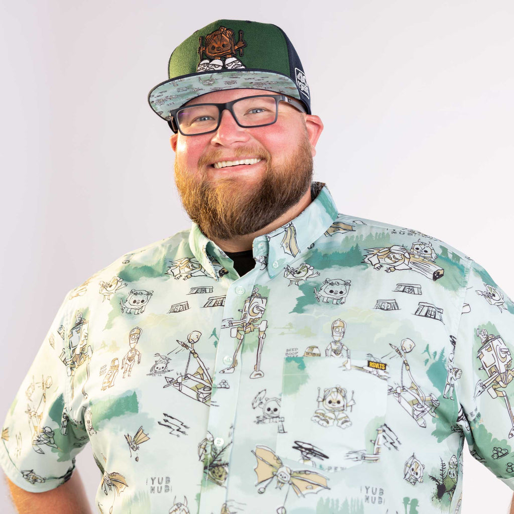 RSVLTS Ewok Warriors KUNUFLEX Short Sleeve Shirt in Green — detail 10