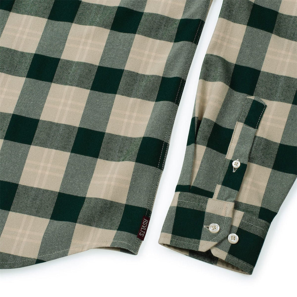 RSVLTS Plaid Kroeger BorlandFlex Long Sleeve Flannel in Green — detail 7