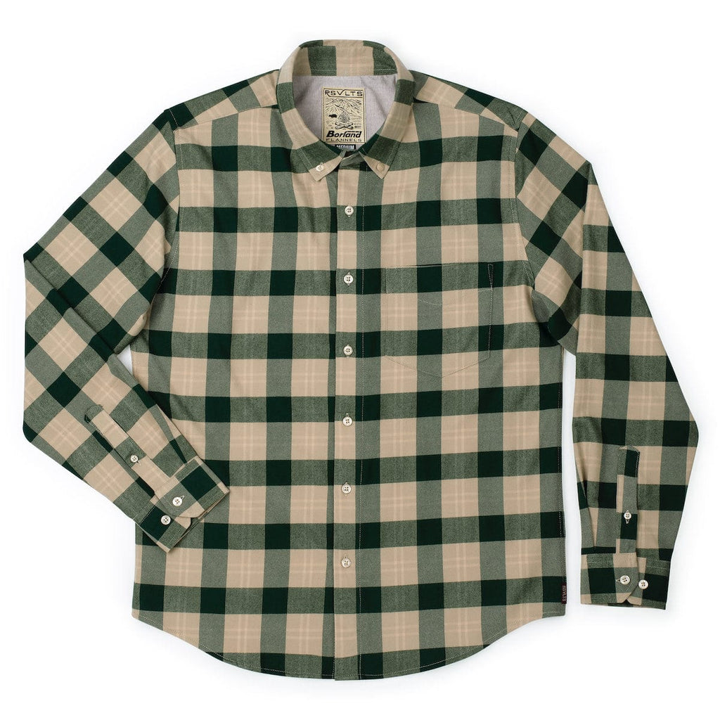 RSVLTS Plaid Kroeger BorlandFlex Long Sleeve Flannel in Green — detail 2