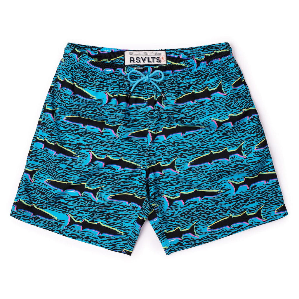 RSVLTS Cool Cudas Hybrid Shorts in Black — front view