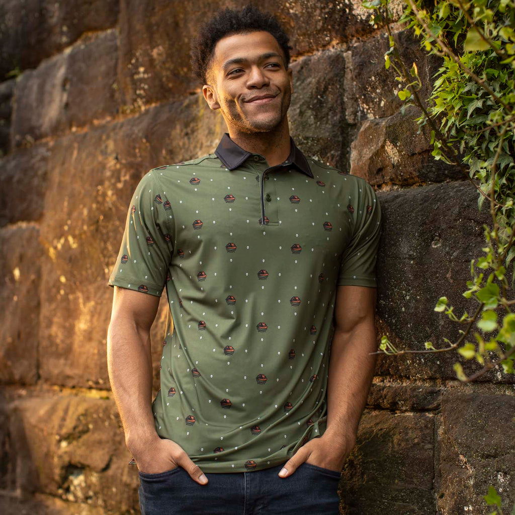RSVLTS Dr. Jones All-Day Polo in Green — detail 2