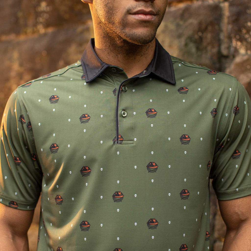 RSVLTS Dr. Jones All-Day Polo in Green — detail 4