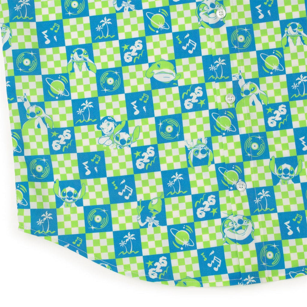 RSVLTS Galactic Groovin' KUNUFLEX Short Sleeve Shirt in Green — detail 10