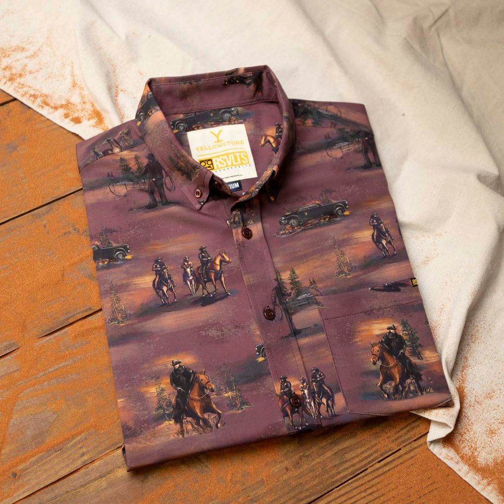 RSVLTS Tough & Merciless KUNUFLEX Short Sleeve Shirt in Brown — detail 14