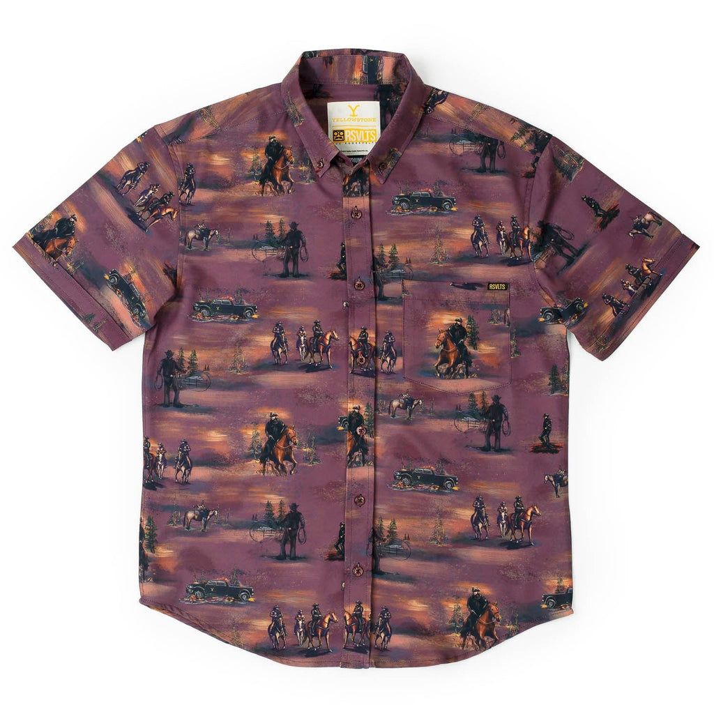 RSVLTS Tough & Merciless KUNUFLEX Short Sleeve Shirt in Brown — detail 9