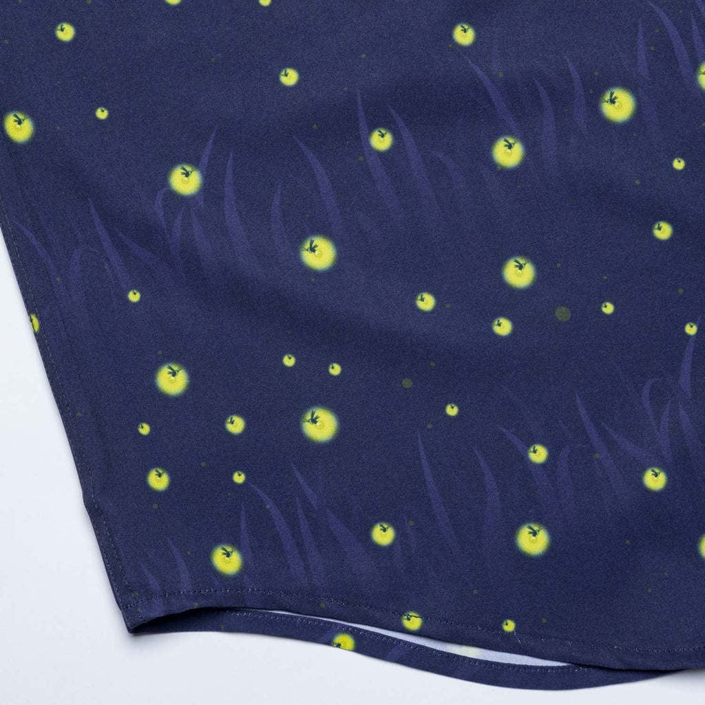 RSVLTS Fireflies KUNUFLEX Short Sleeve Shirt in Blue — detail 4