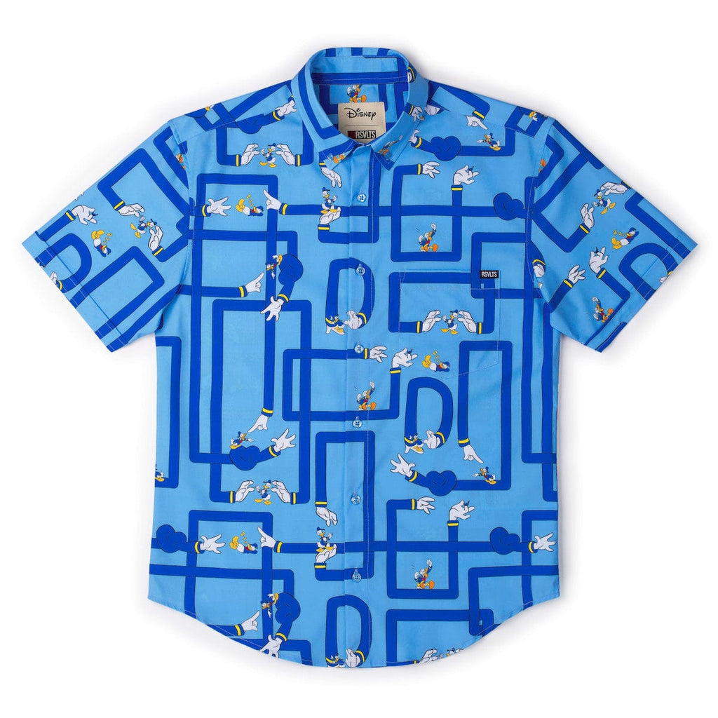 RSVLTS Out on a Limb KUNUFLEX Short Sleeve Shirt in Blue — detail 8