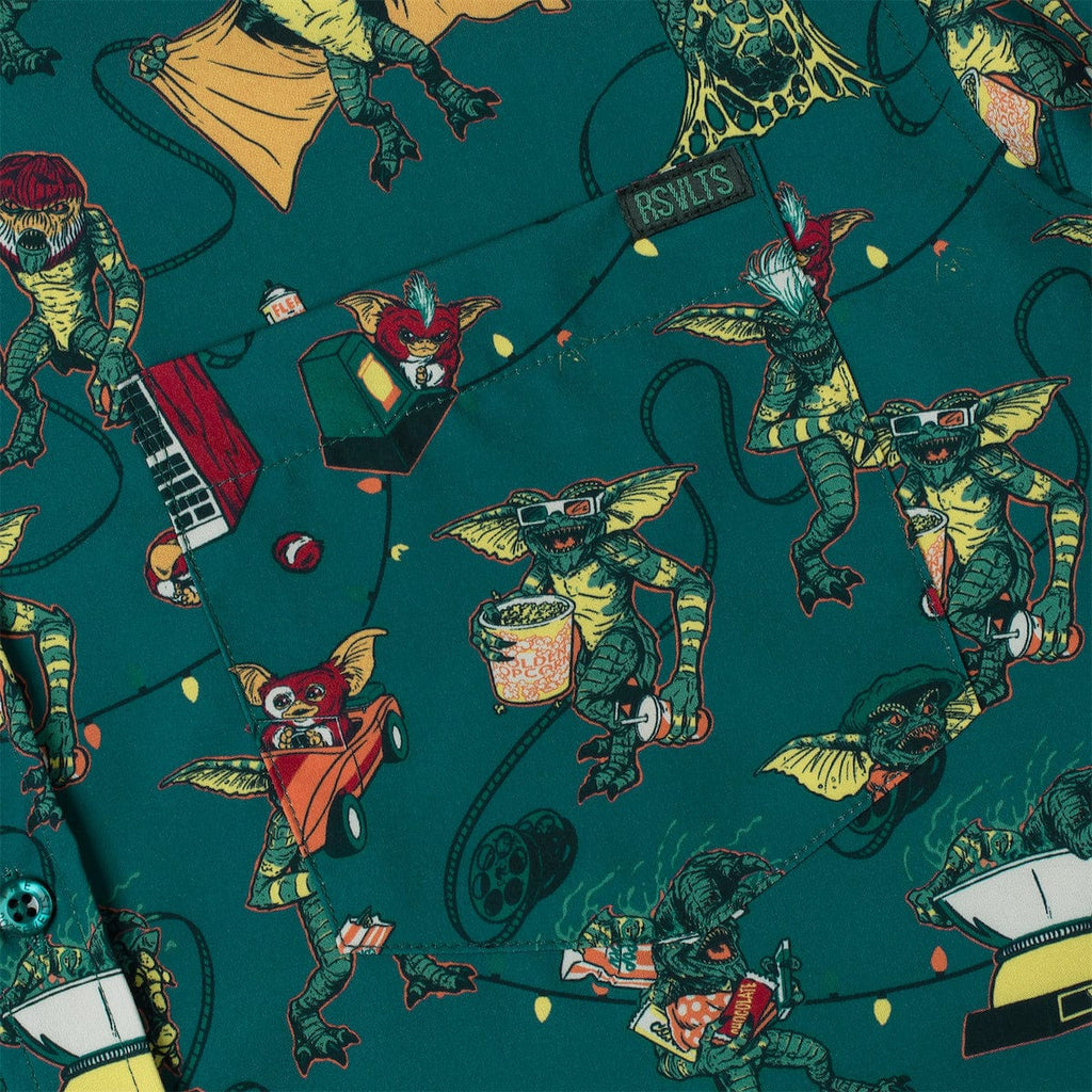 RSVLTS Midnight Mayhem KUNUFLEX Short Sleeve Shirt in Green — detail 3
