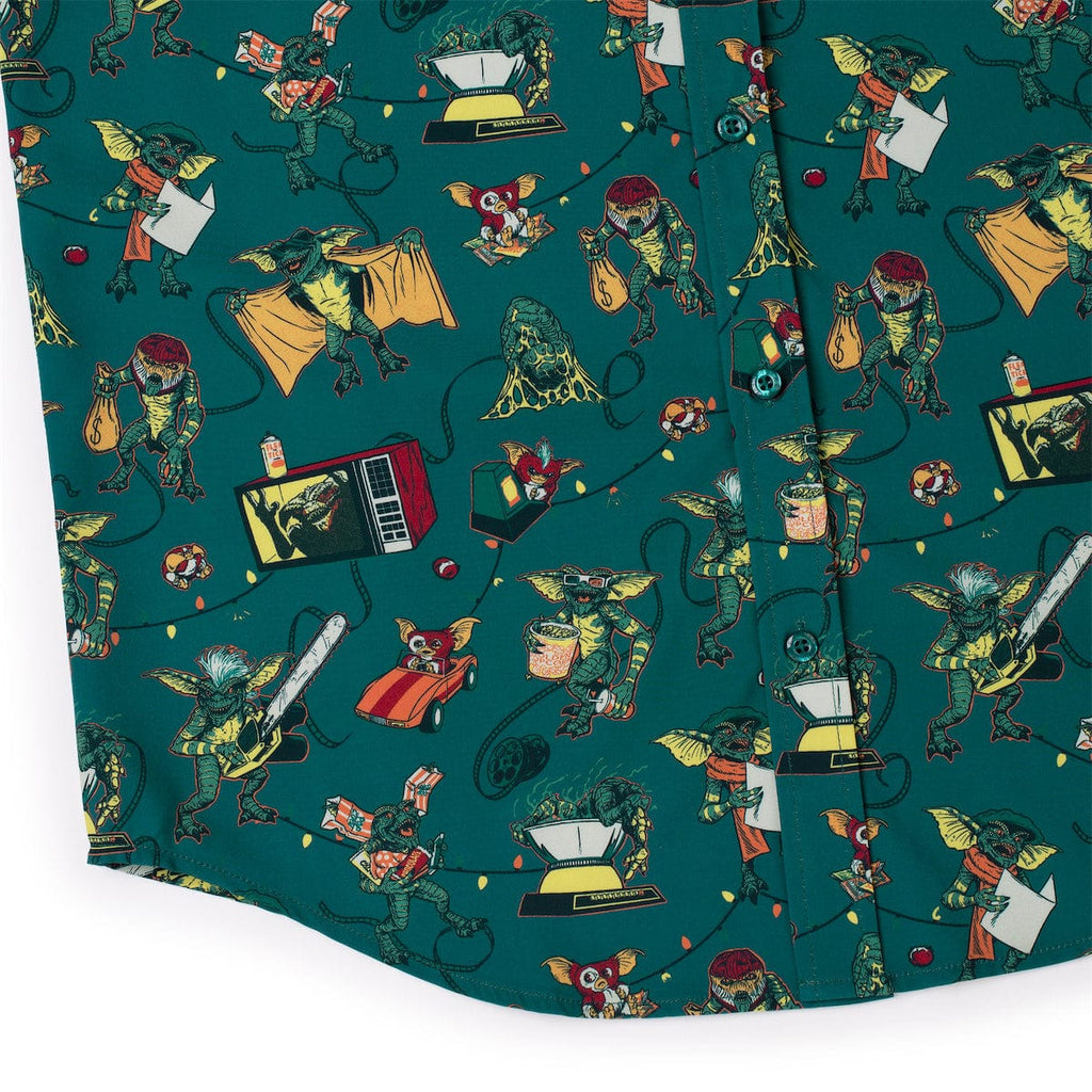RSVLTS Midnight Mayhem KUNUFLEX Short Sleeve Shirt in Green — detail 7