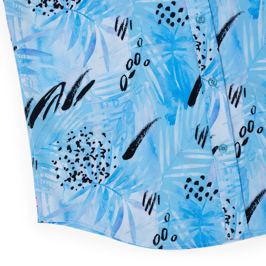 RSVLTS Blueberry Bomb Blast KUNUFLEX Short Sleeve Shirt in Blue — detail 10