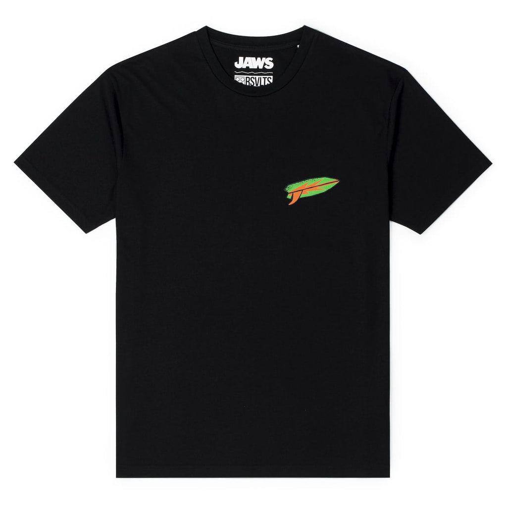 RSVLTS Sun. Surf. Shark. Crewneck Tee in Black — detail 5