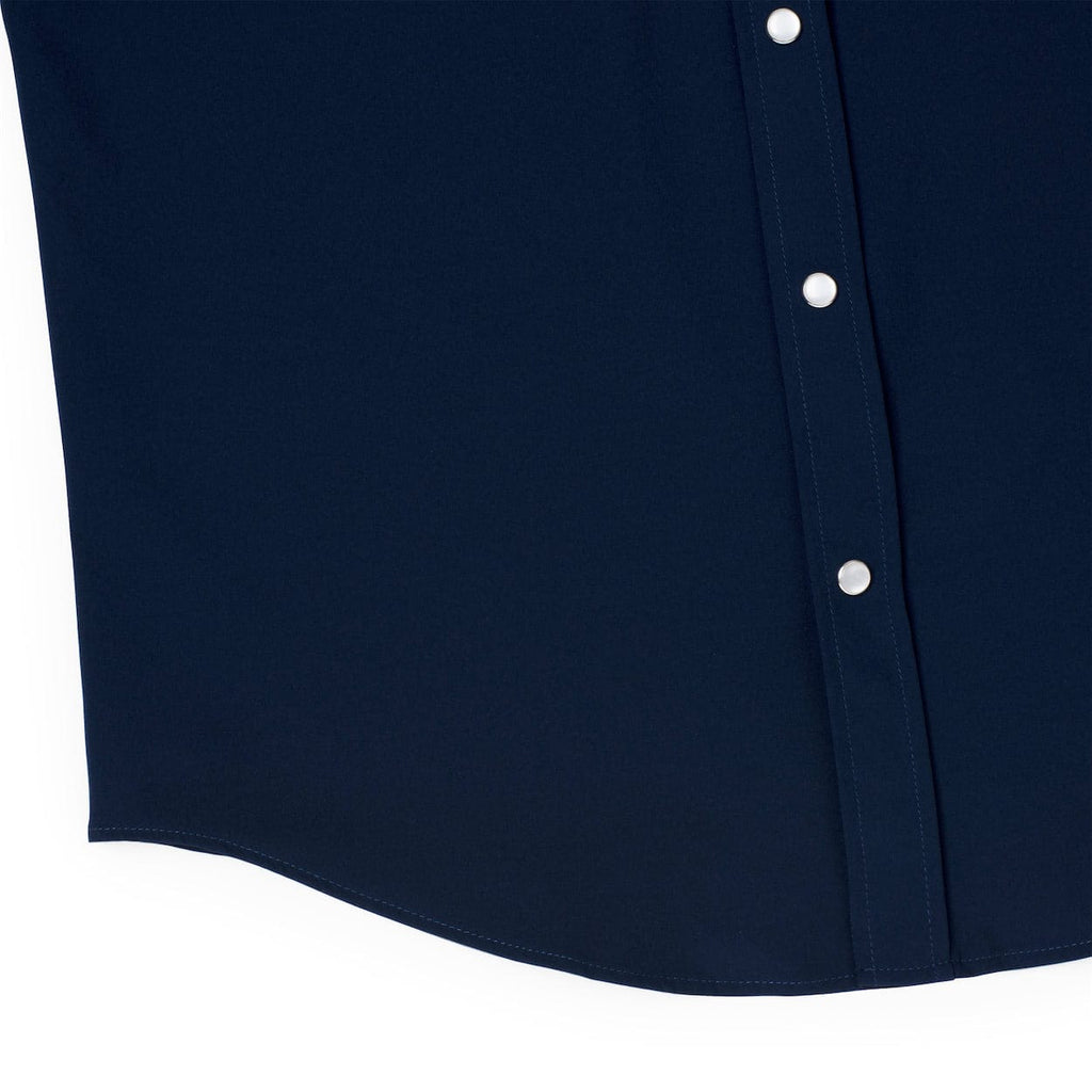 RSVLTS Great White Buffalo Roper Short Sleeve Shirt in Blue — detail 7