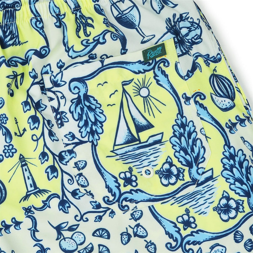 RSVLTS La Dolce Vita Hybrid Shorts in Blue — detail 5