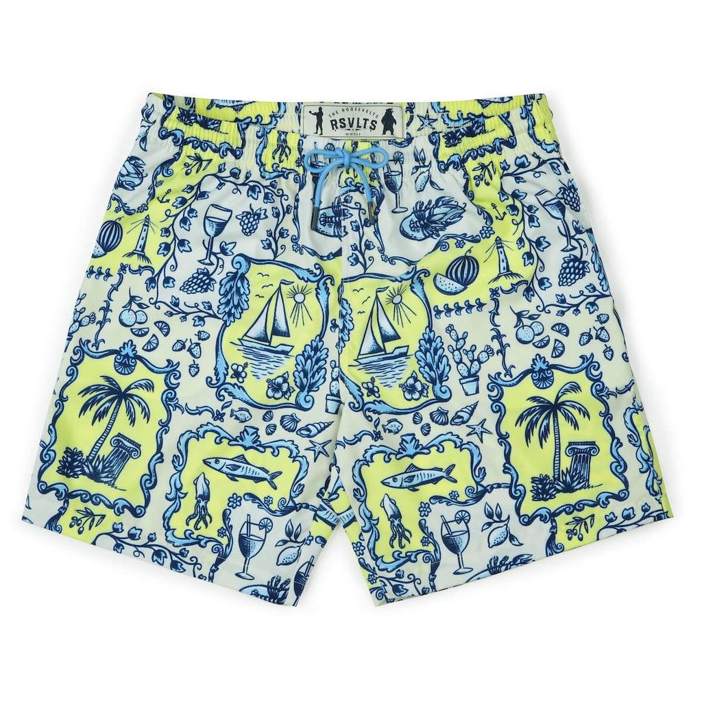 RSVLTS La Dolce Vita Hybrid Shorts in Blue — detail 2