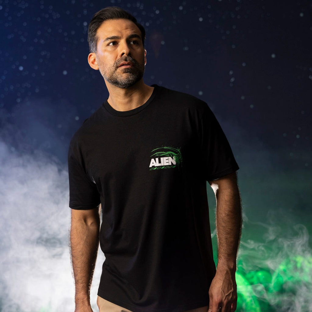 RSVLTS Outer Space Nightmare Crewneck Tee in Black — detail 2