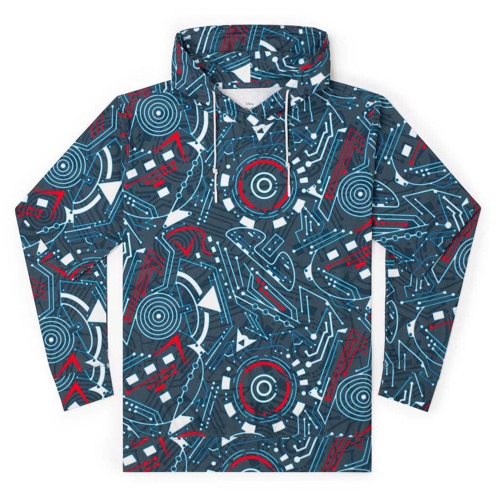 RSVLTS Greetings Programs Performance Hoodie in Blue — front view