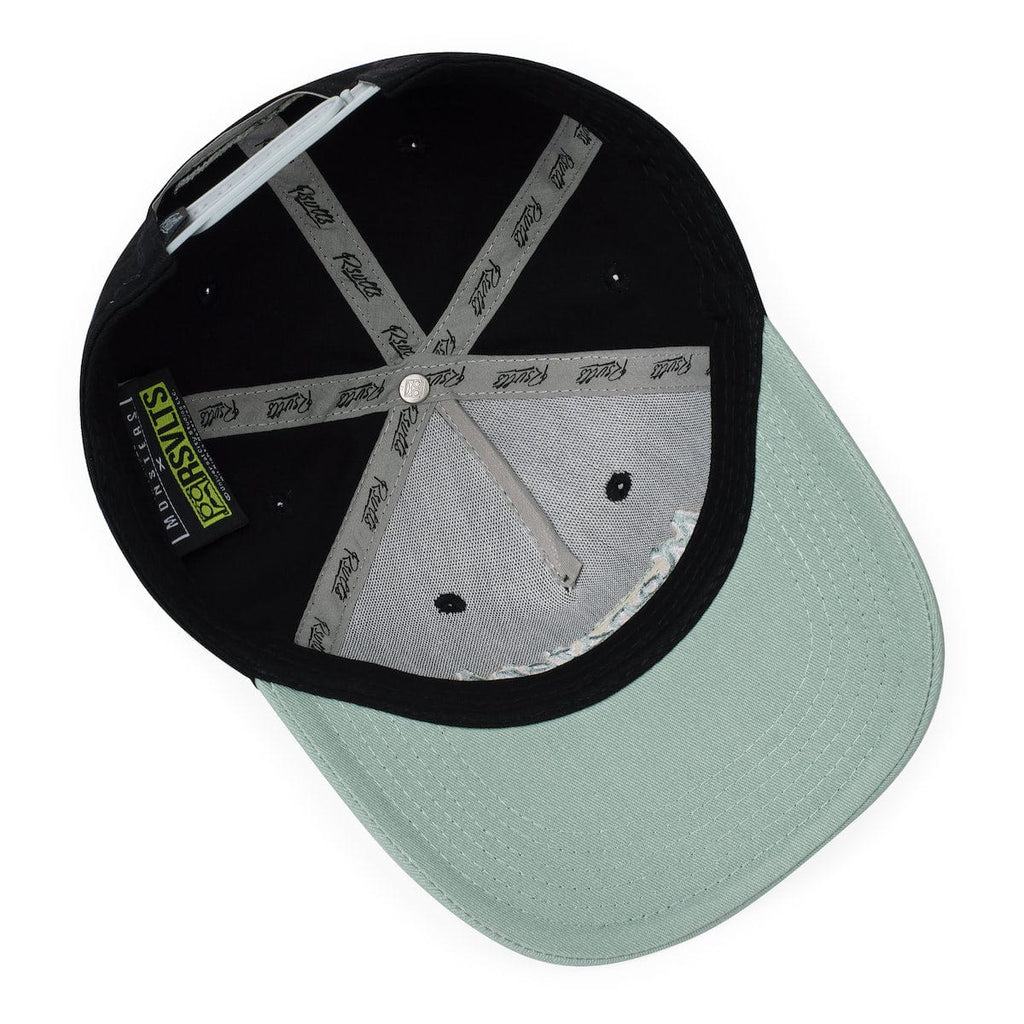RSVLTS The Scream Team 5-Panel Curved Brim Hat in Black — detail 5