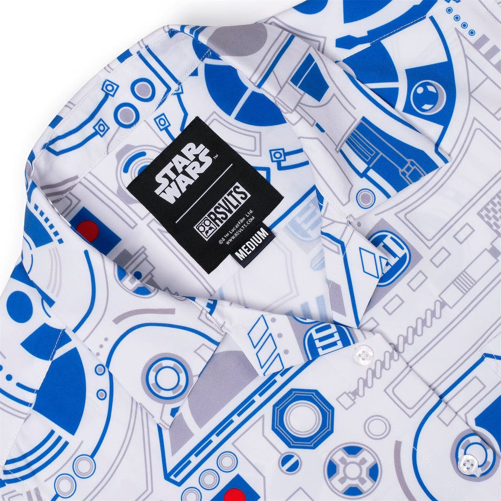 RSVLTS R2 Deconstructed Women's KUNUFLEX Short Sleeve Shirt in Blue — detail 5