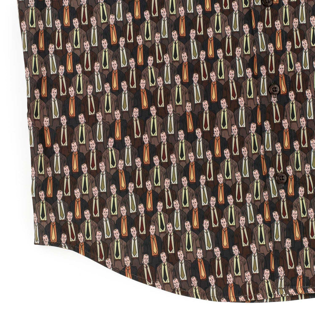 RSVLTS Octoby KUNUFLEX Short Sleeve Shirt in Brown — detail 5
