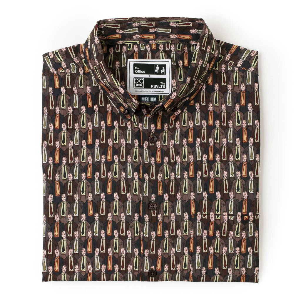 RSVLTS Octoby KUNUFLEX Short Sleeve Shirt in Brown — detail 8
