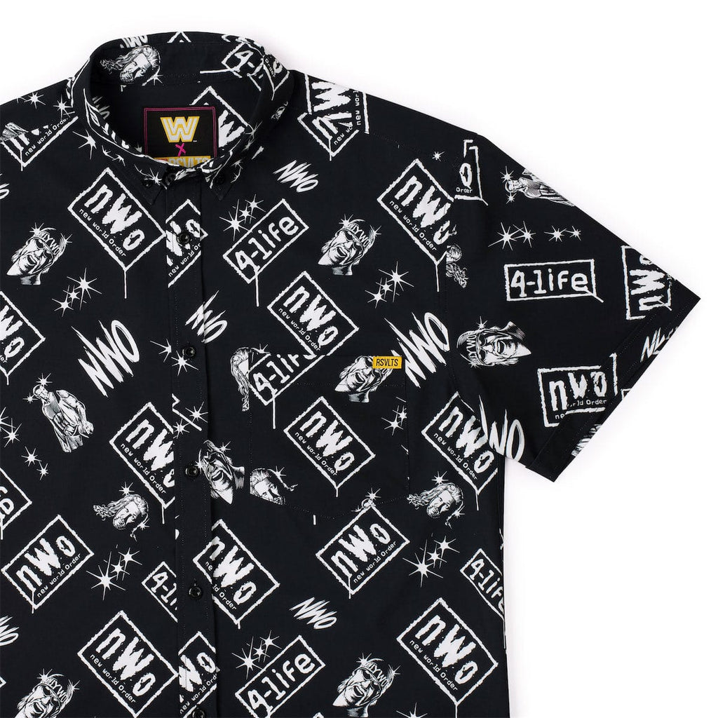 RSVLTS Too Sweet KUNUFLEX Short Sleeve Shirt in Black — detail 8