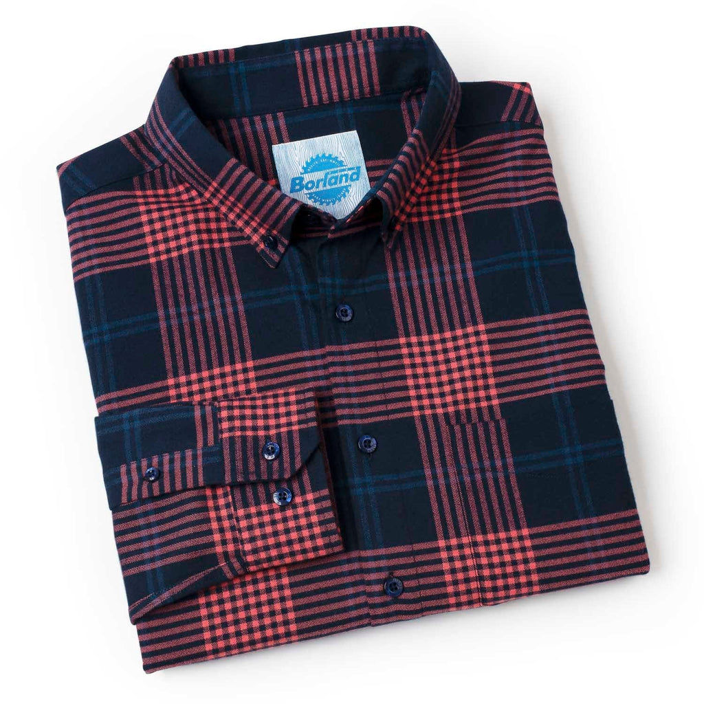 RSVLTS Plaidzz Michael Michaels BorlandFlex Long Sleeve Flannel in Red — detail 9