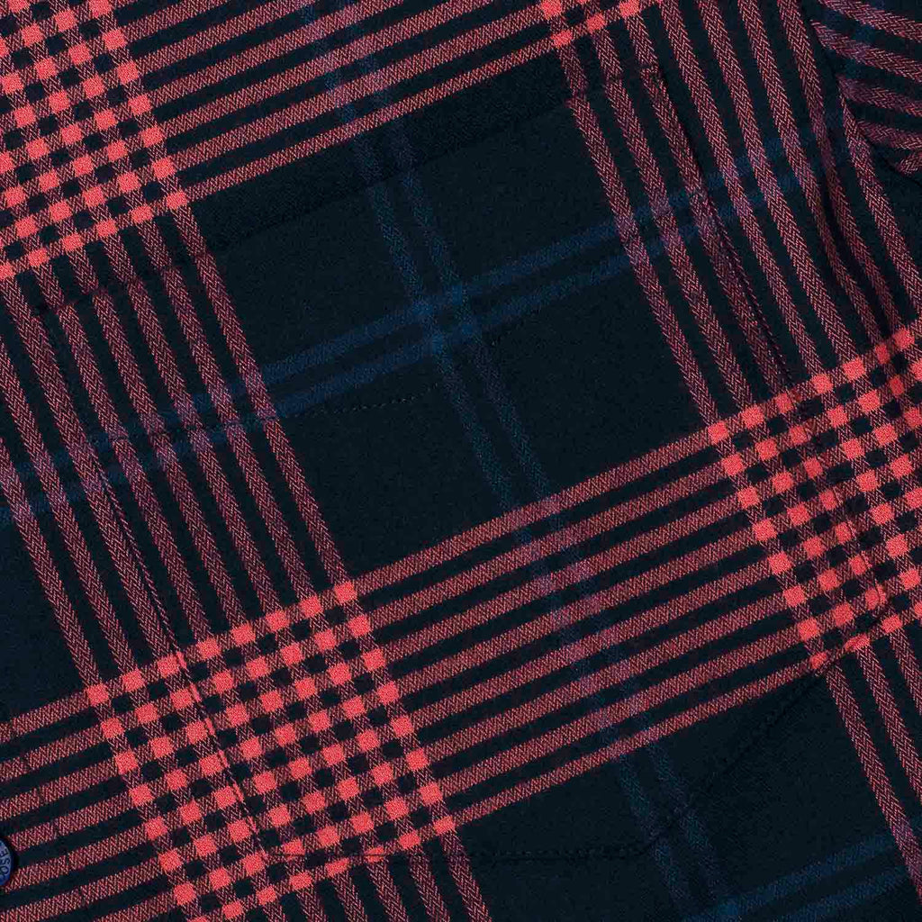 RSVLTS Plaidzz Michael Michaels BorlandFlex Long Sleeve Flannel in Red — detail 5