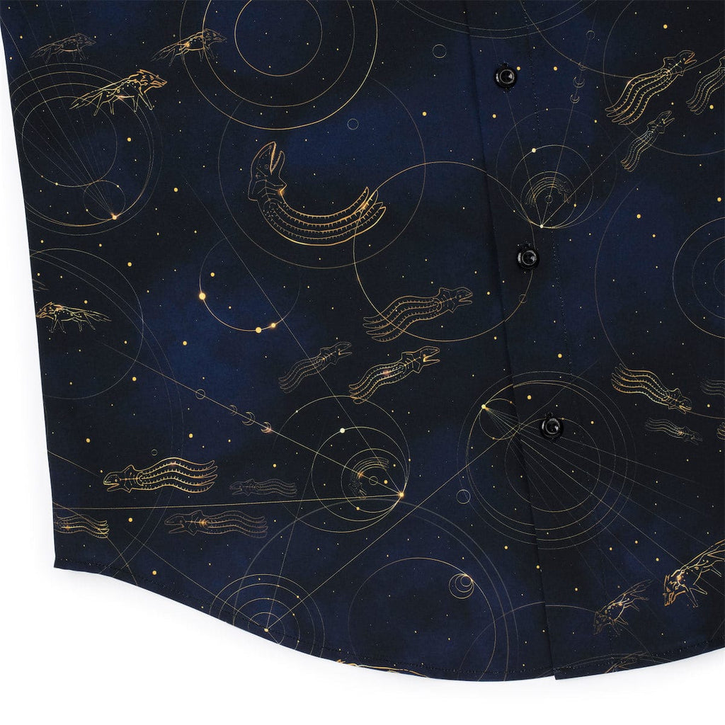 RSVLTS Purrgil KUNUFLEX Short Sleeve Shirt in Black — detail 7