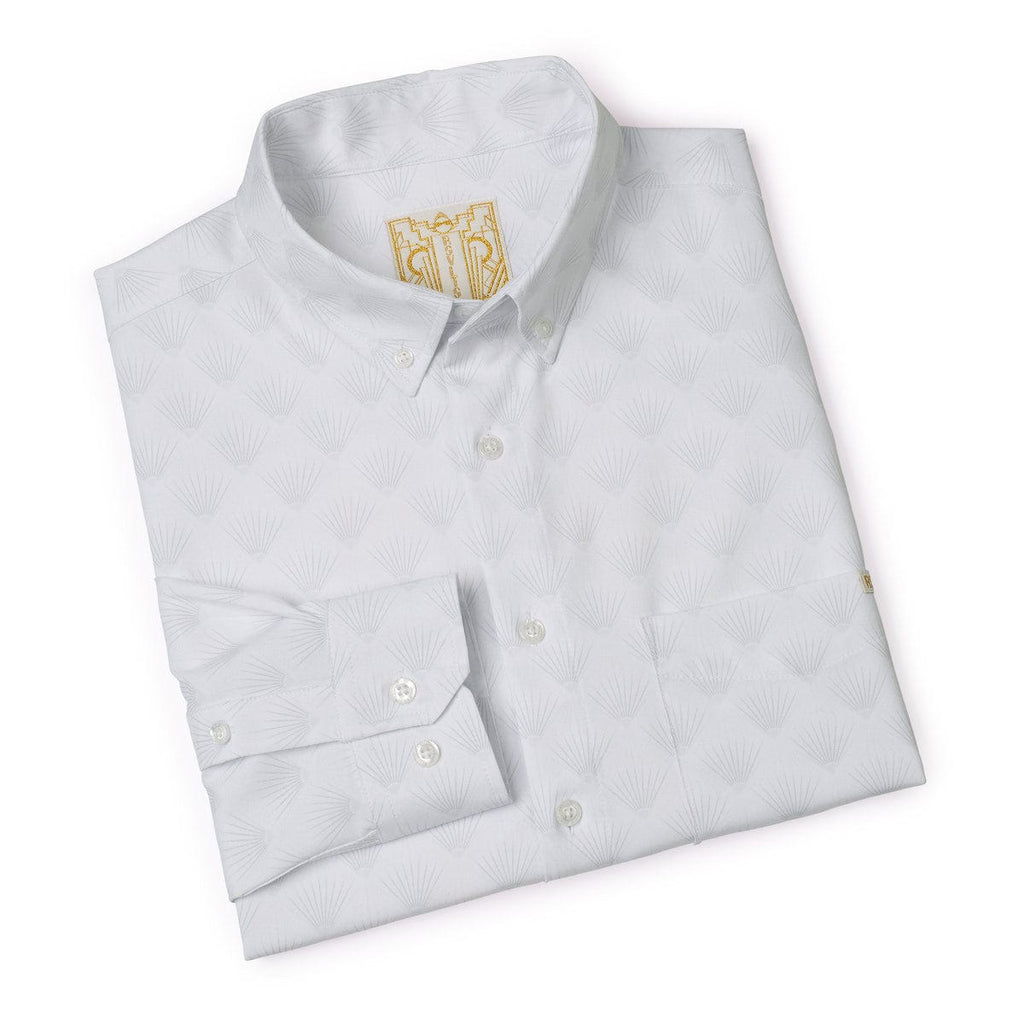 RSVLTS Deco Delight Long Sleeve Shirt in White — detail 5