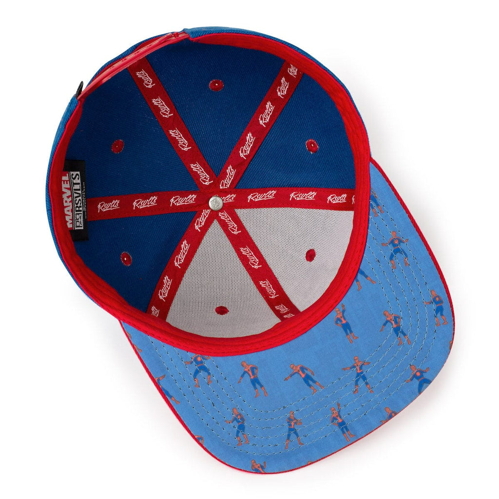 RSVLTS Web of Heroes Snapback Hat in Blue — detail 2