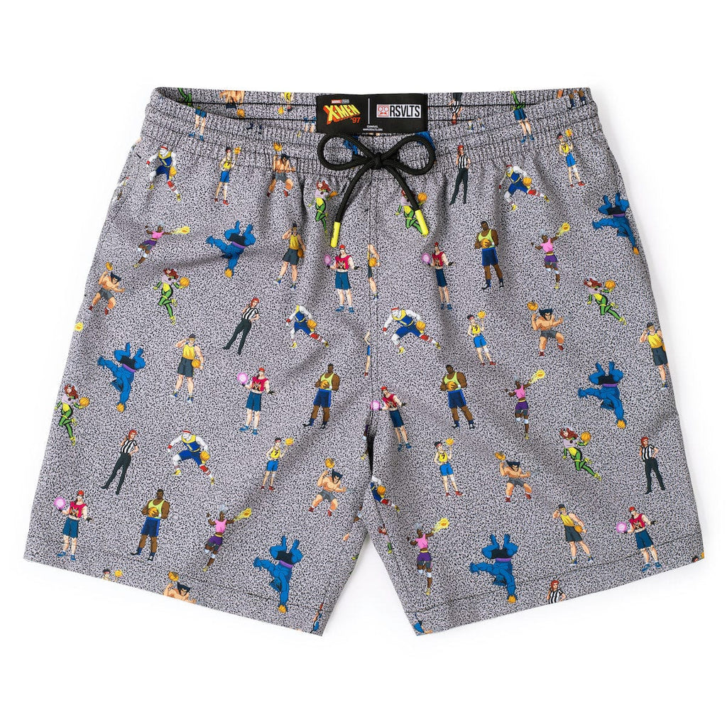 RSVLTS Remember, No Powers! Hybrid Shorts in Gray — front view