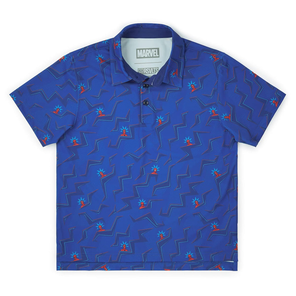 RSVLTS High Alert Youth All-Day Polo in Blue — front view