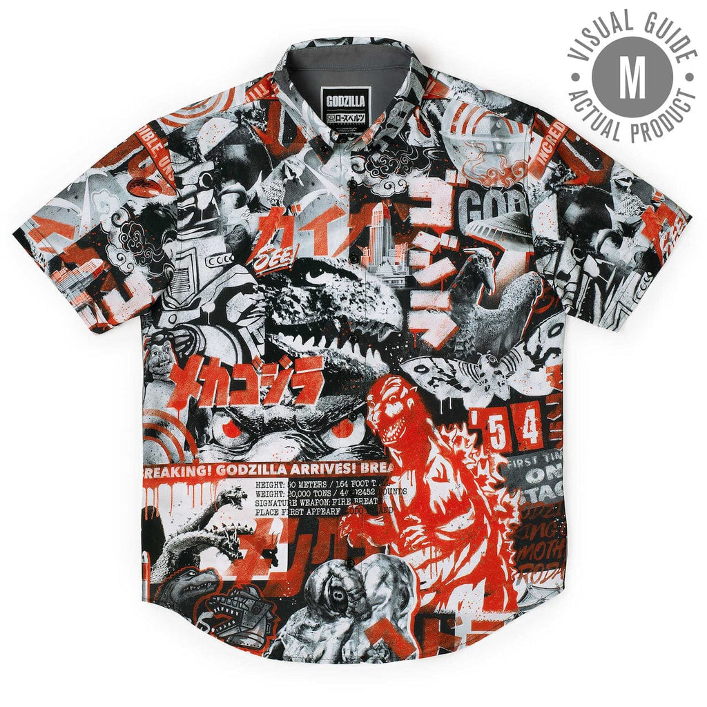 RSVLTS King of the Monsters KUNUFLEX Short Sleeve Shirt in Black — detail 11
