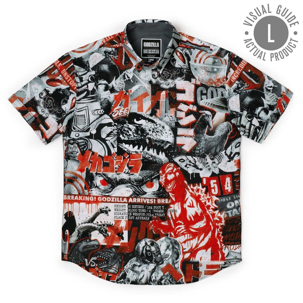 RSVLTS King of the Monsters KUNUFLEX Short Sleeve Shirt in Black — detail 12