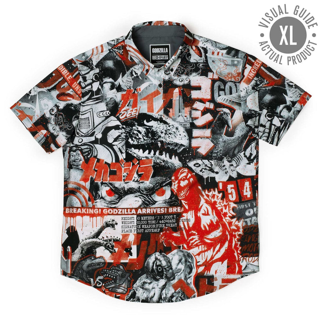 RSVLTS King of the Monsters KUNUFLEX Short Sleeve Shirt in Black — detail 13