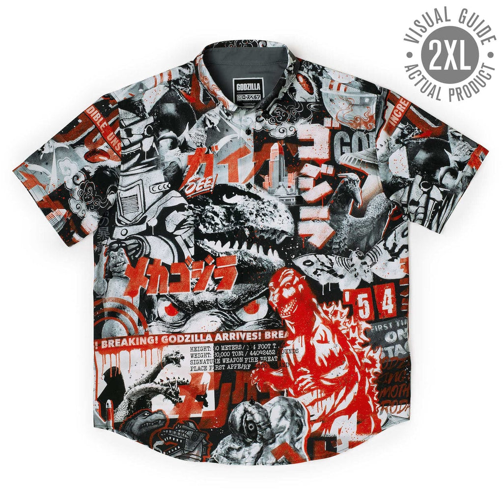 RSVLTS King of the Monsters KUNUFLEX Short Sleeve Shirt in Black — detail 14